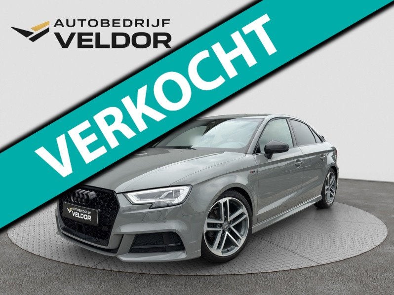 Audi A3 Limousine 35 TFSI S Line Edition Quantum Grau / Virt, Stof, Zwart, 4 cilinders, 150 pk