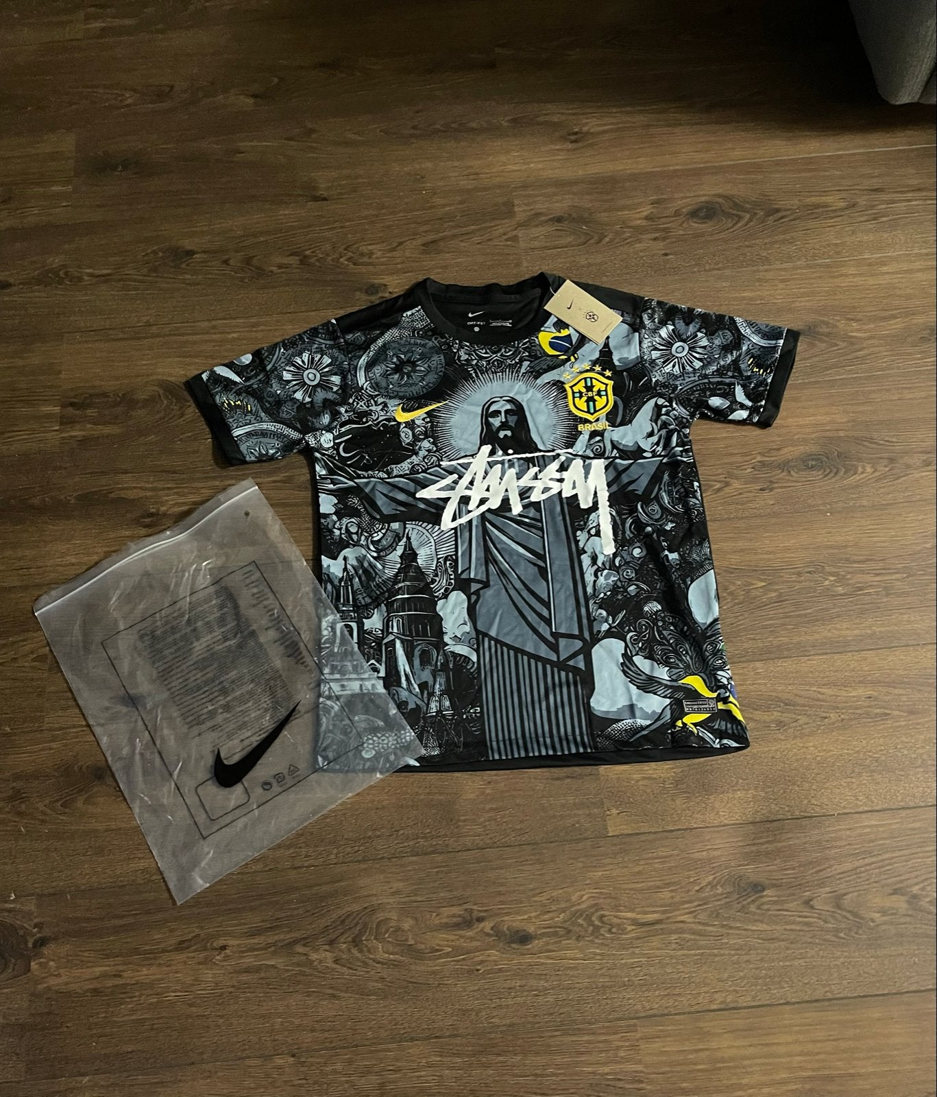 Nike Stussy Brazil Voetbalshirt Maat S, Ophalen of Verzenden, Nieuw, Maat 46 (S) of kleiner, Zwart