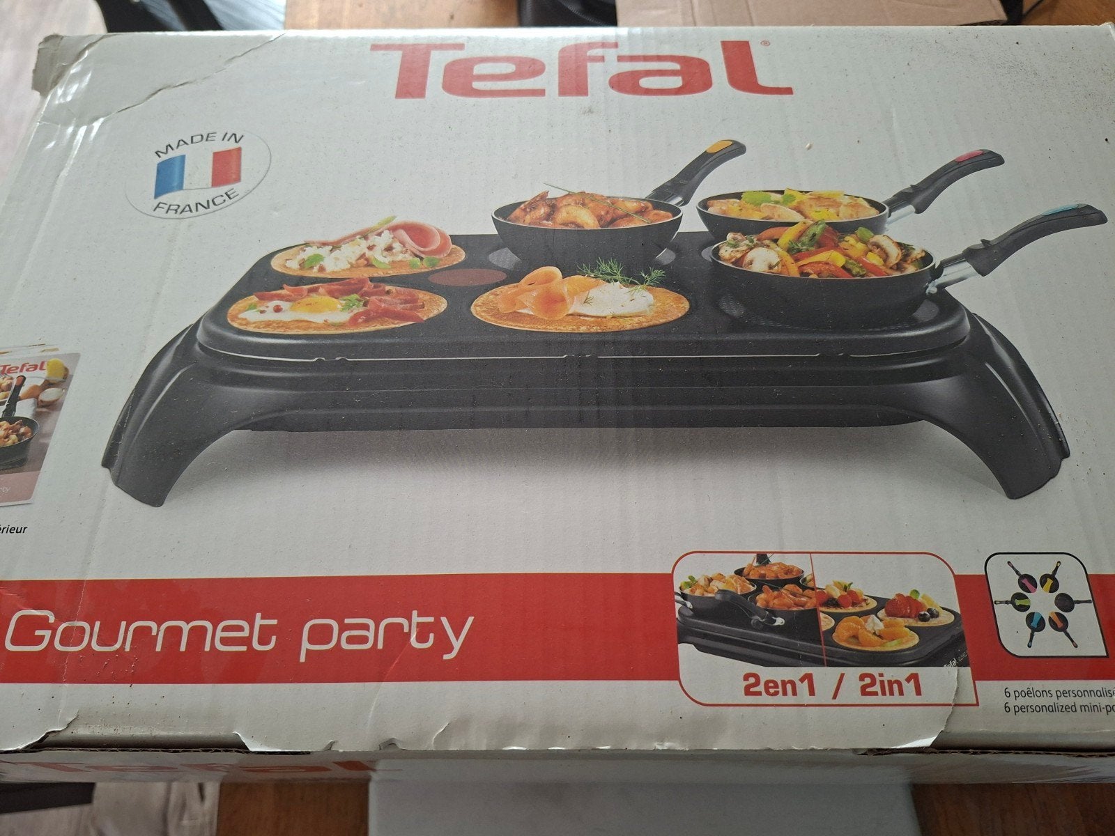 Tefal Gourmet Party Raclette/Crêpe/Pannenkoeken Grill, Ophalen of Verzenden, Zo goed als nieuw