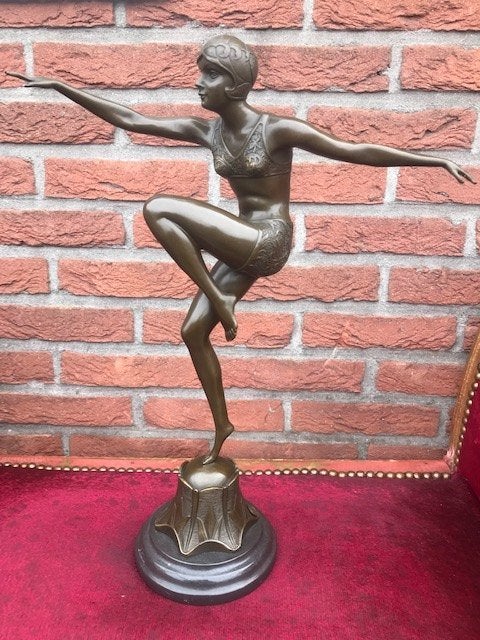 CON BRIO, indrukwekkend bronzen beeld, 45 cm, Ophalen of Verzenden