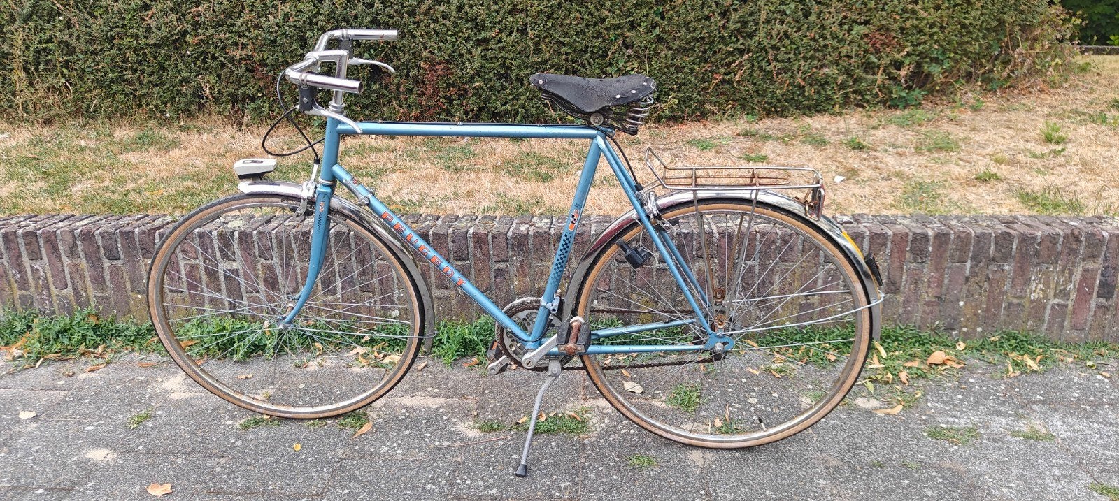 Vintage Peugeot Racefiets, Gebruikt, Velgrem, Versnellingen, 53 tot 57 cm
