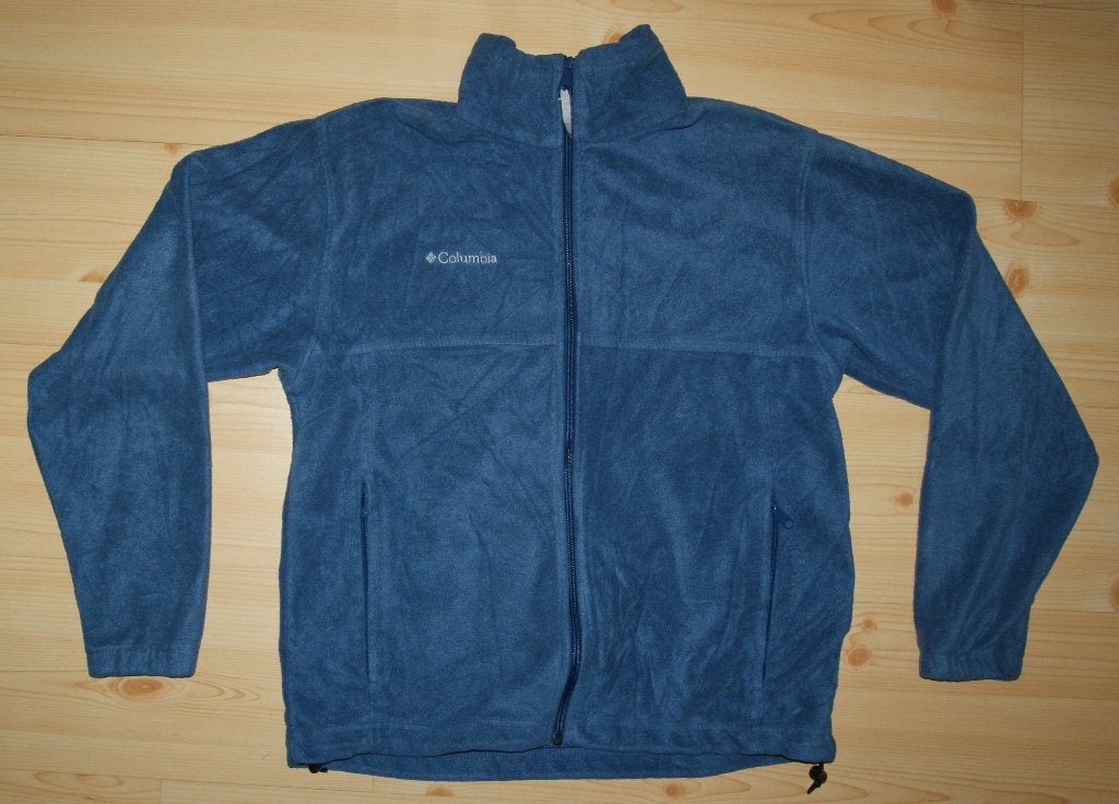 COLUMBIA fleece vest maat M staalblauw met borduur, rits en, Kleding | Heren, Truien en Vesten, Columbia, Overige kleuren, Maat 48/50 (M)