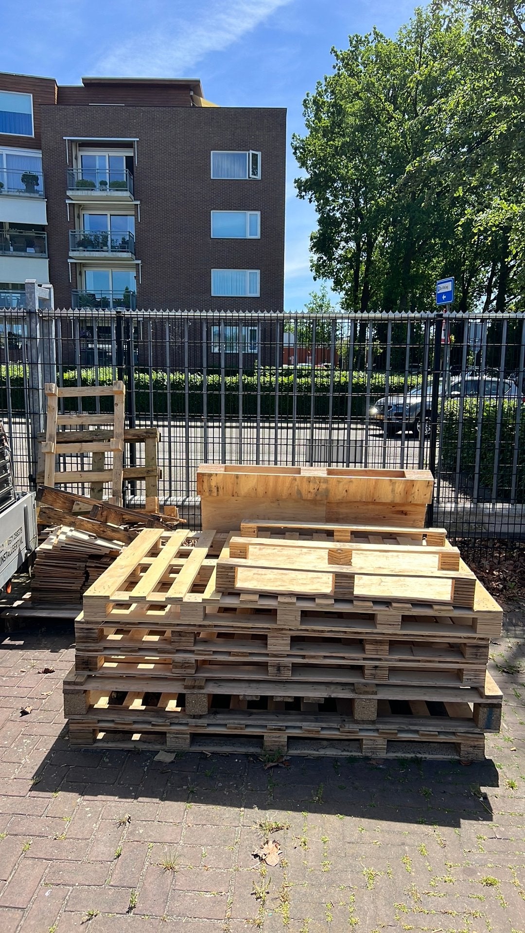 Gratis af te halen pallets, Doe-het-zelf en Verbouw, Ophalen, Gebruikt, Pallet, Minder dan 200 cm