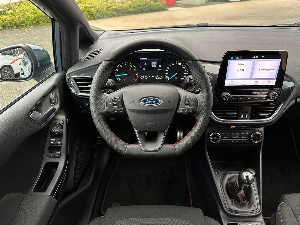 Ford FIESTA 1.0 EcoBoost ST-Line|MATRIX LED|Winterpack|Carpl, Voorwielaandrijving, Stof, Blauw, 100 pk