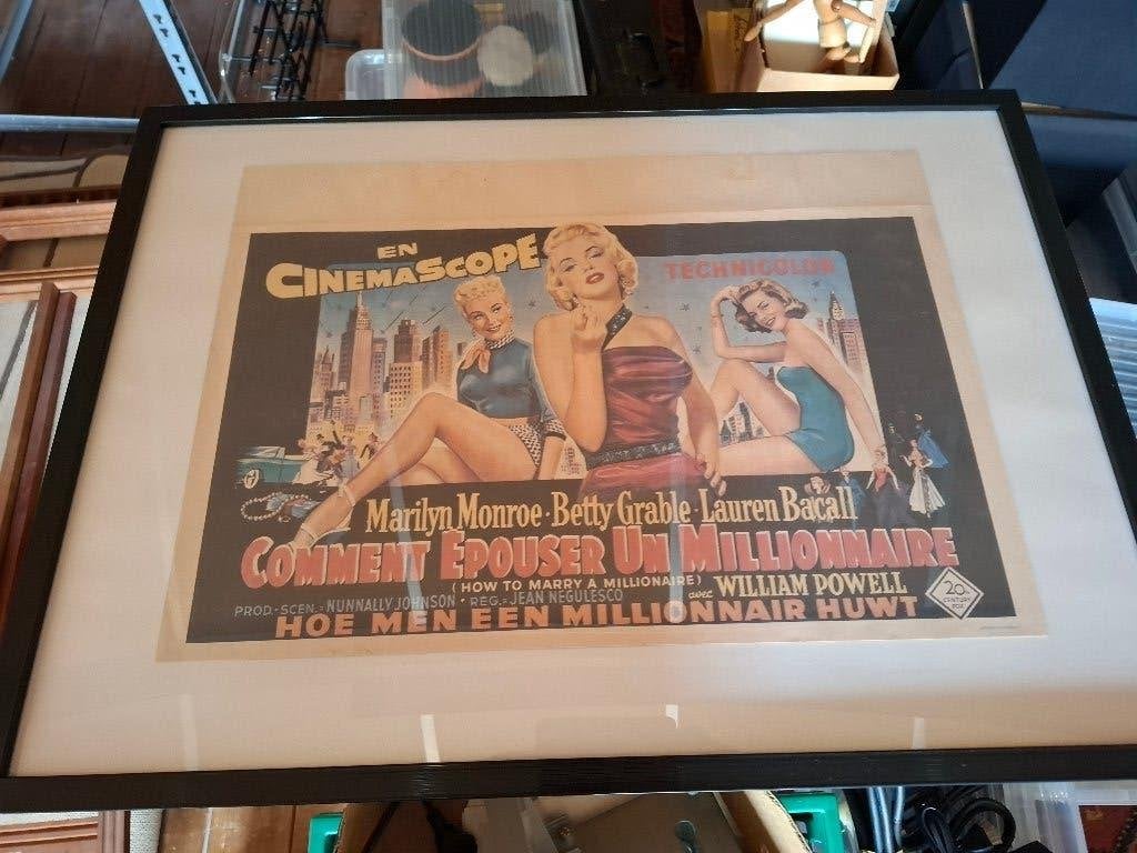 Originele Film Bioscoopposter Marilyn Monroe, Verzamelen, Ophalen, Gebruikt, Film, Poster