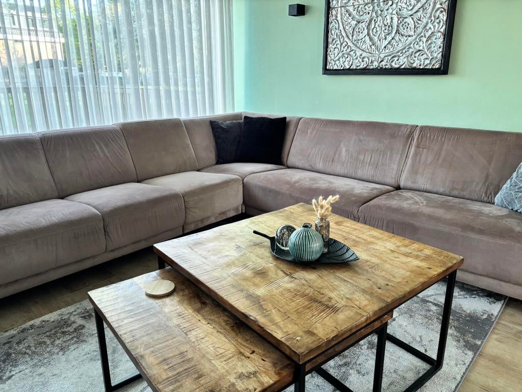 GRATİS OPHALEN! Hoekbank 270x295, 6 stoelen, Ophalen of Verzenden, Zo goed als nieuw