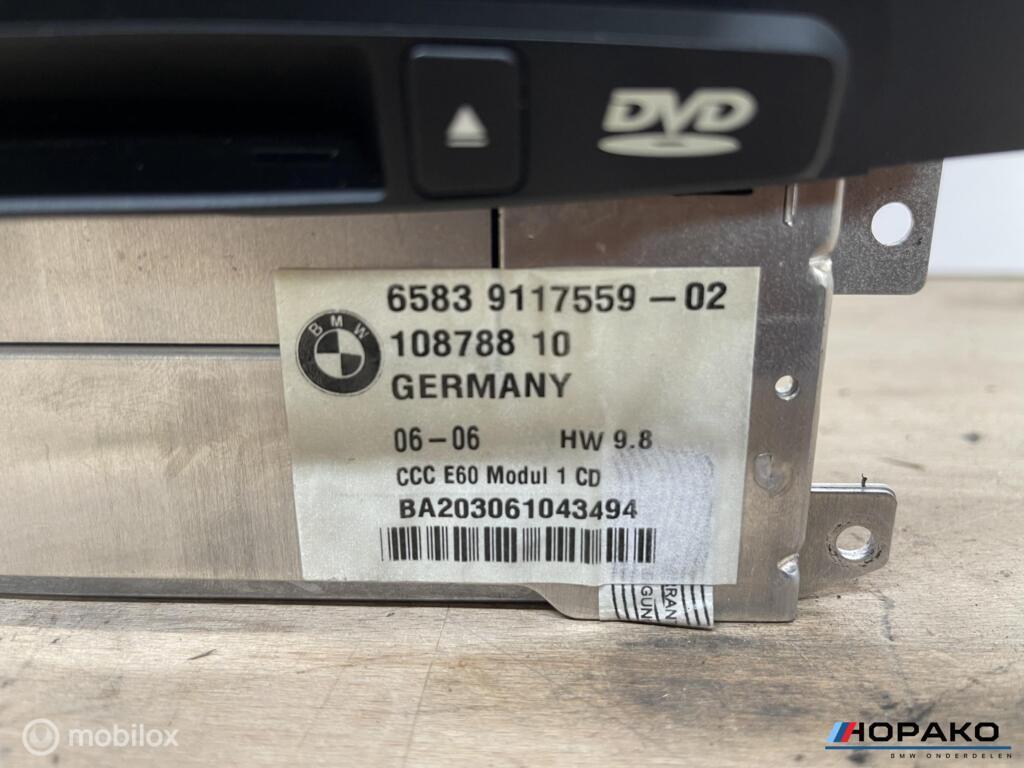 Radio BMW 5 / 6 serie E60 E61 E63 E64 | 65839117559, Gebruikt, Einsteinlaan 5 rijswijk, Bmw, Ophalen of Verzenden