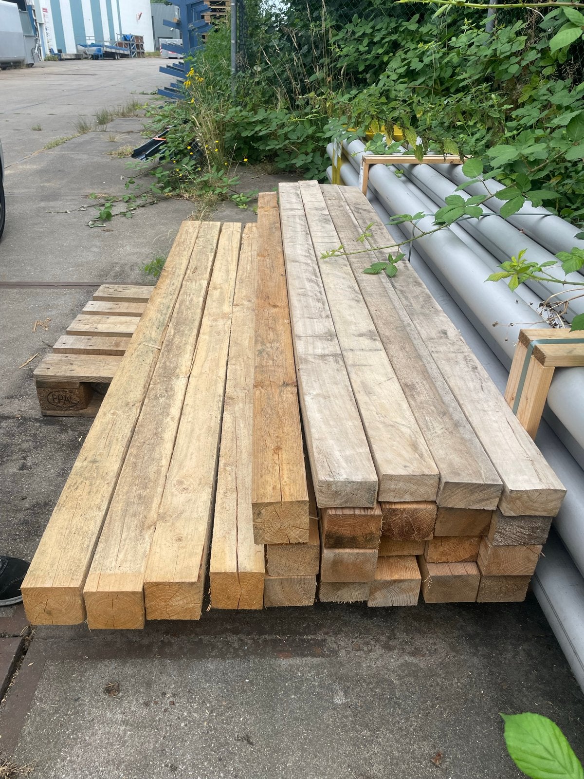 Houten balken, Ophalen, Gebruikt, 200 tot 250 cm, 50 mm of meer