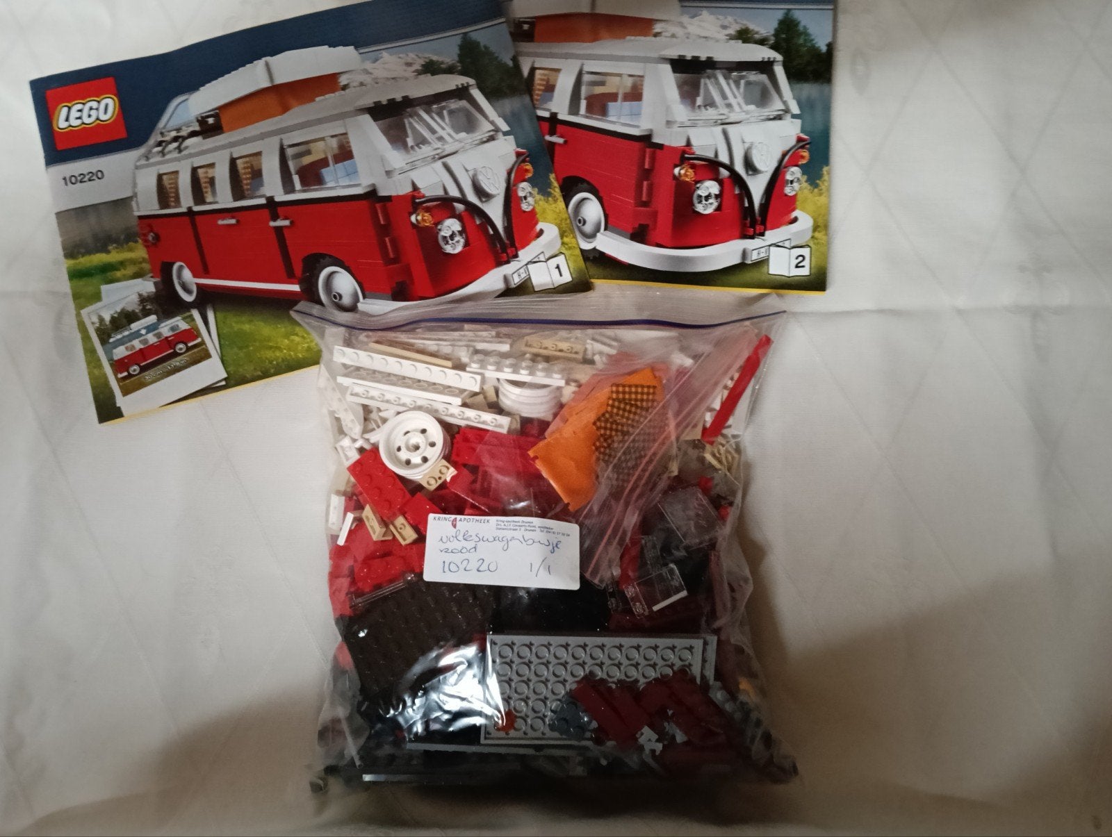 Lego Volkswagen T1 Camper Van (10220), Kinderen en Baby's, Speelgoed | Duplo en Lego, Lego, Compleet, Ophalen of Verzenden, Zo goed als nieuw