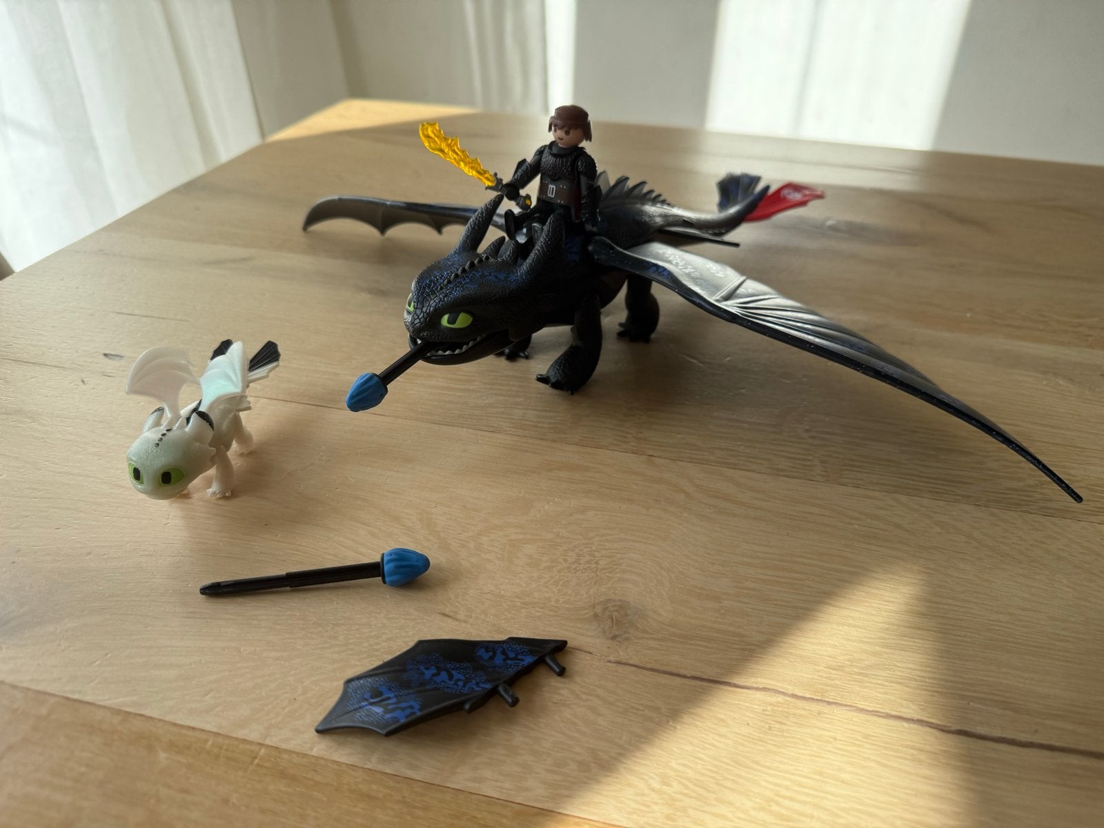 Playmobil 70037 Tandloos en klein wit draakje incl doos, Ophalen of Verzenden, Zo goed als nieuw, Complete set