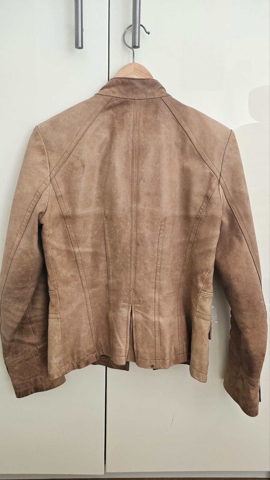 Vintage Leren Dames Jasje Maat 38, Bruin, ARMA, Gedragen, Ophalen