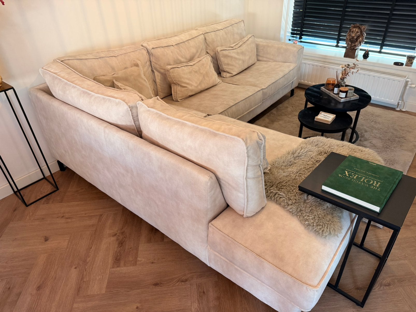 Hoekbank pronto, Huis en Inrichting, Banken | Complete zithoeken, Ophalen, Zo goed als nieuw, Stof, Modern/hotelchic