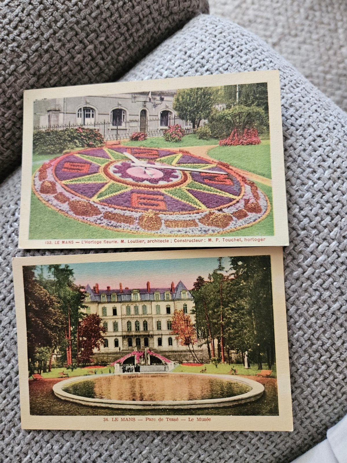 Le Mans - Bloemenuurwerk & Park, Verzamelen, Ophalen of Verzenden, Voor 1920, Gelopen