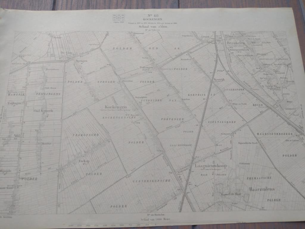 425 Kockengen Breukelen Broek De Geer Plattegrond 1920, Antiek en Kunst, Kunst | Litho's en Zeefdrukken, Ophalen of Verzenden