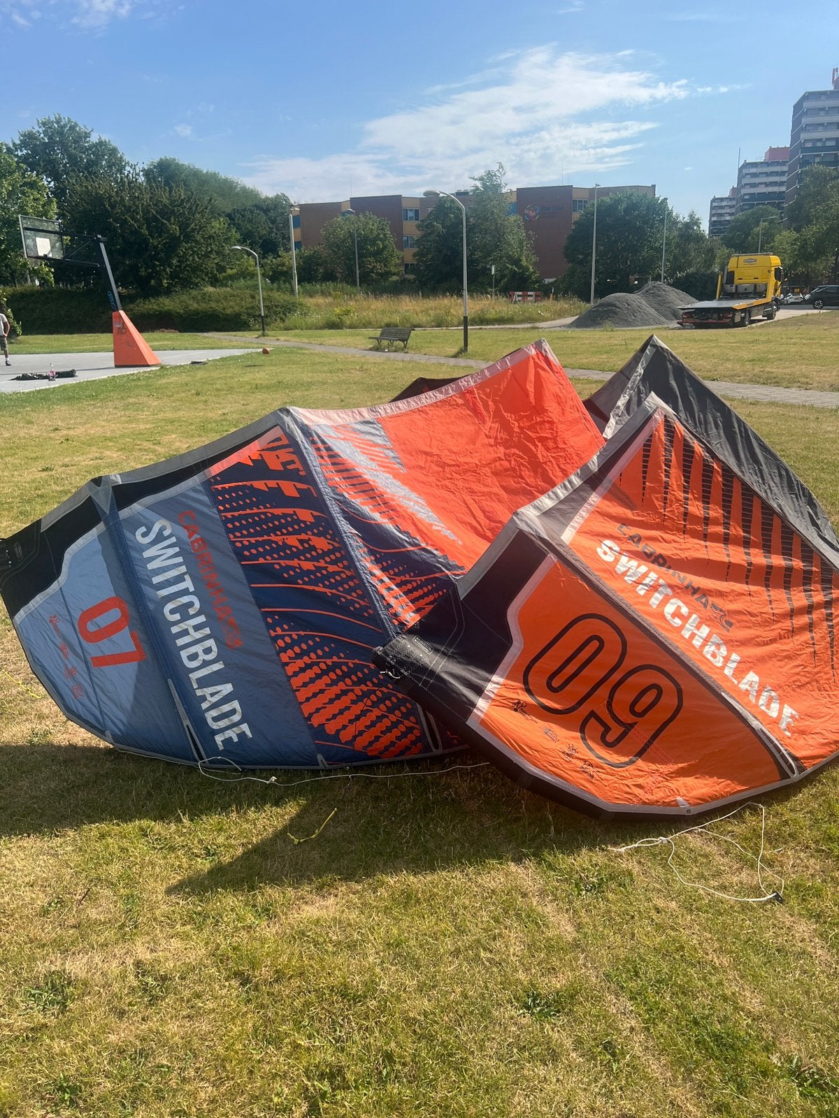 Cabrinha Switchblade 7m (2022) + 9m (2021) + COS Bar, Ophalen of Verzenden, Zo goed als nieuw, Zeil