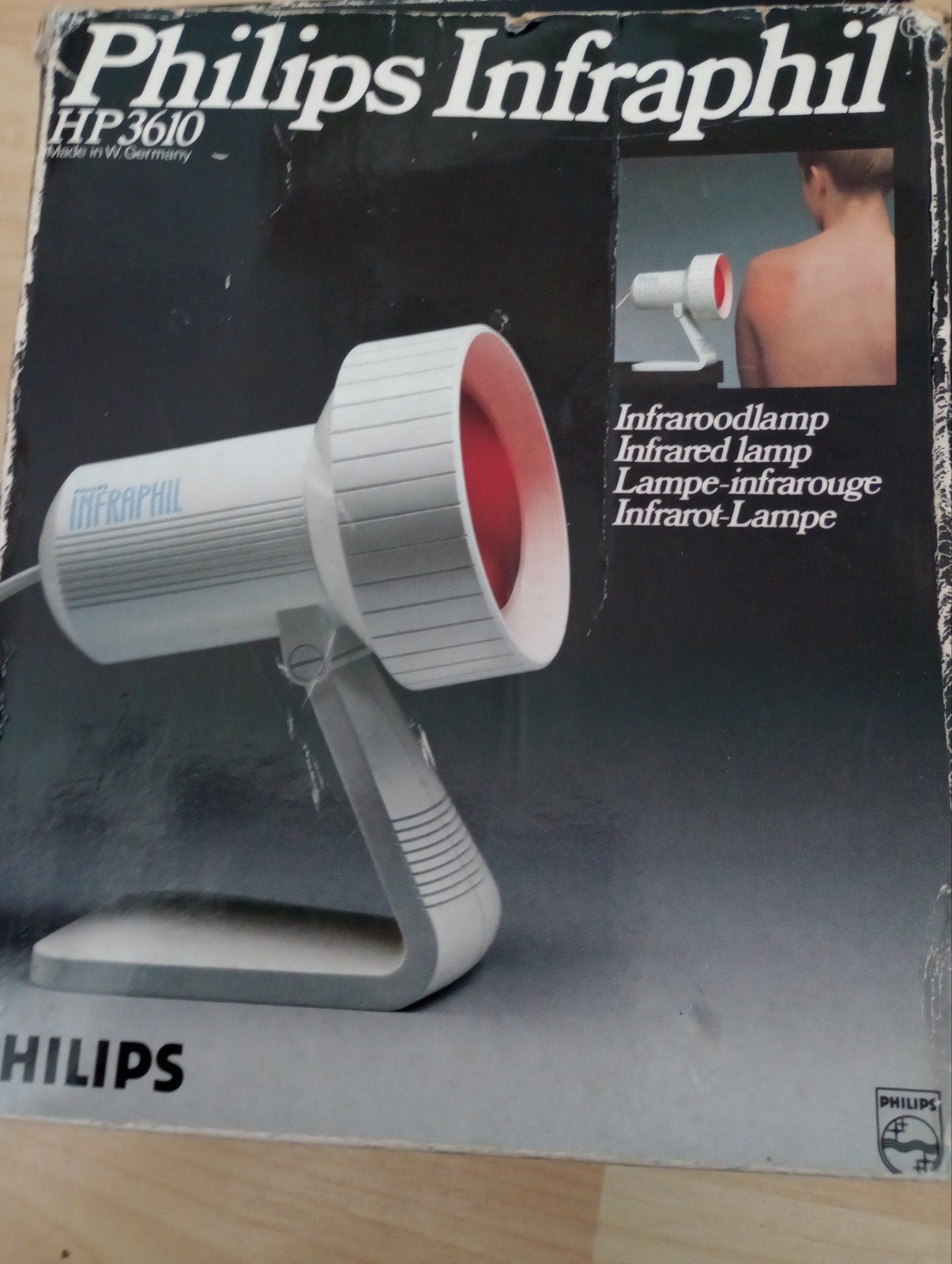 Philips Infraphil HP3610 Infraroodlamp - Spierpijn Verlichti, Ophalen of Verzenden, Gebruikt, Overige typen