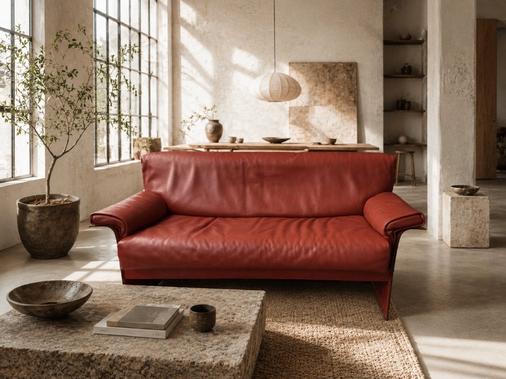 Tito Agnoli voor Matteo Grassi  Selaria bank Cognac/leer, Ophalen, Gebruikt, 150 tot 200 cm, Tweepersoons