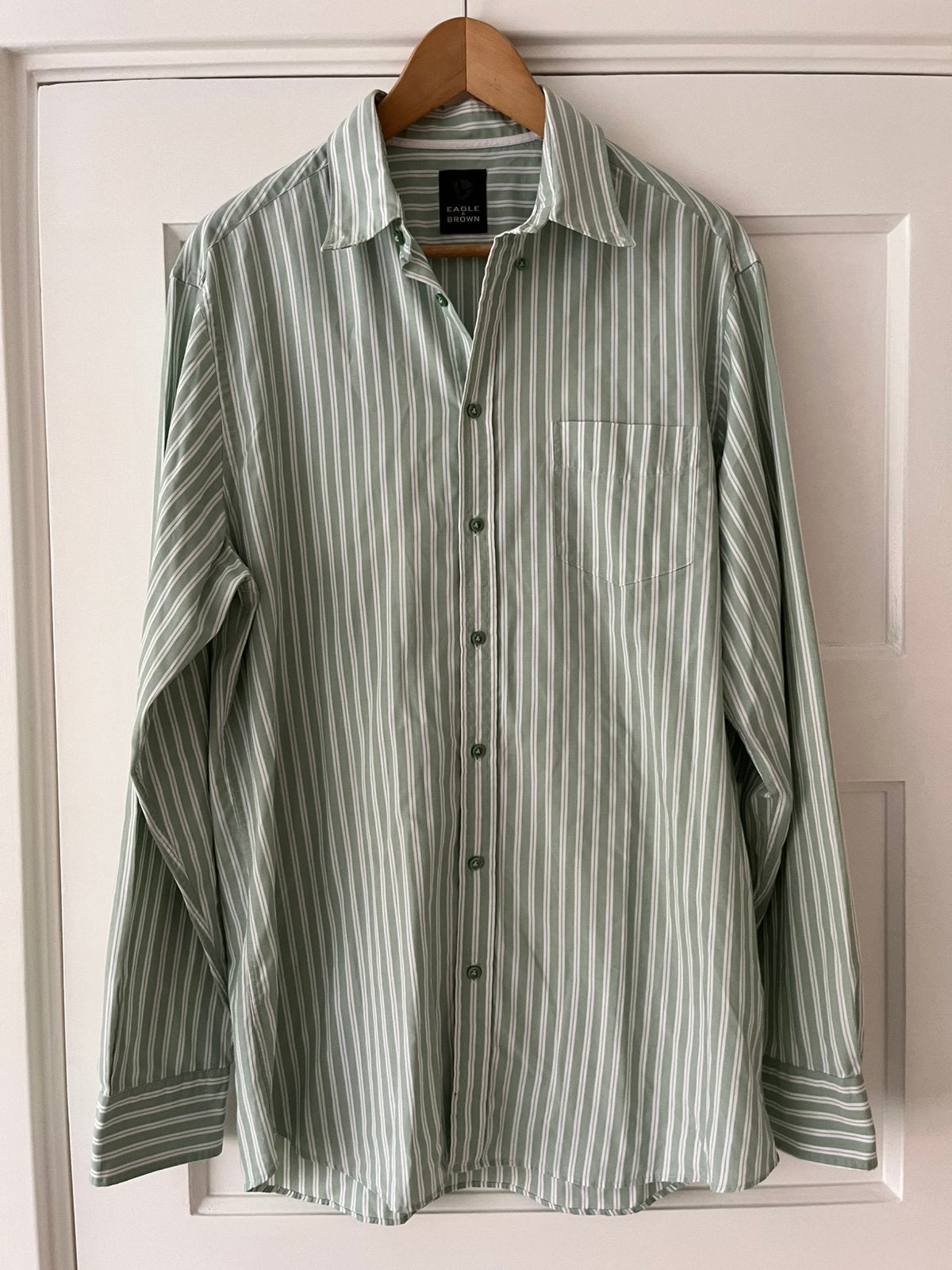 Mooie bamboe zomerhemd van Eagle & Brown maat L, Kleding | Heren, Ophalen of Verzenden, Zo goed als nieuw, Bruin