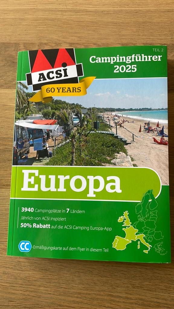Campinggids ACSI 2025 Duitse versie deel 1., Overige merken, Europa, Ophalen of Verzenden, Zo goed als nieuw
