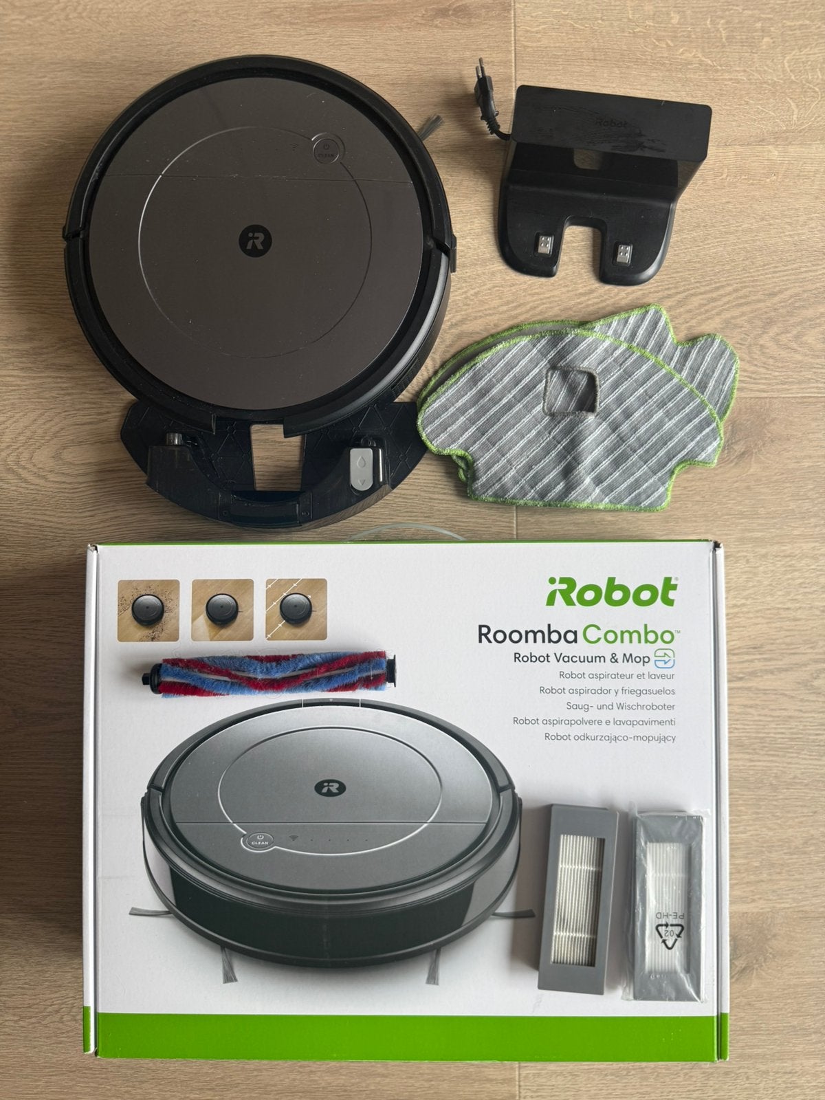 iRobot Roomba Combo Robotstofzuiger & Dweilrobot – Compleet, Witgoed en Apparatuur, Stofzuigers, Zo goed als nieuw, Robotstofzuiger
