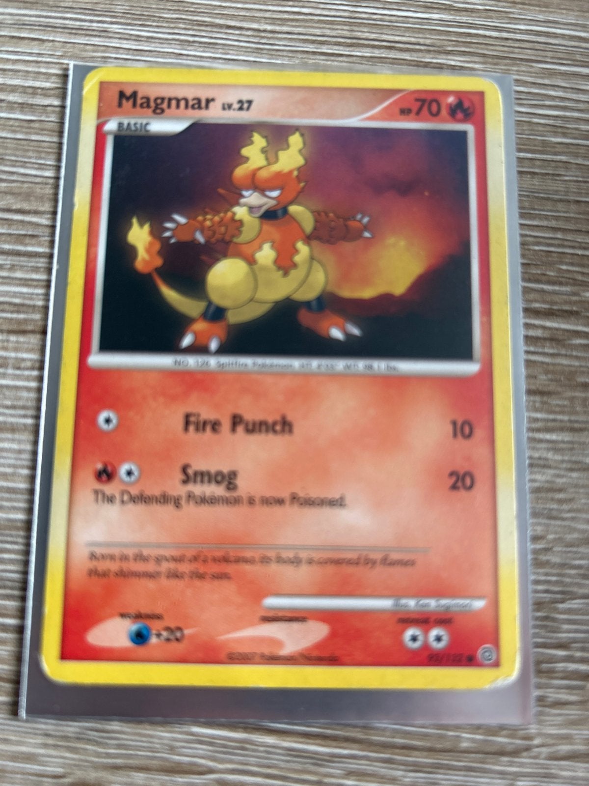 Magmar Lv.27 Pokémon Kaart - Basic Fire Type, Ophalen, Gebruikt, Losse kaart