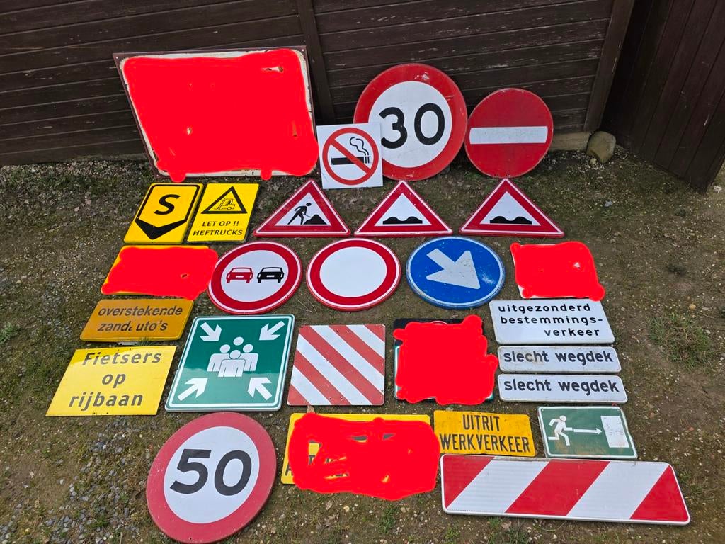 Verschillende verkeersborden, Ophalen of Verzenden, Gebruikt, Overige