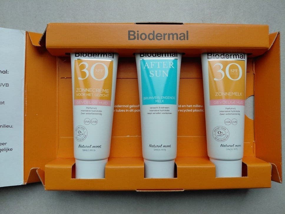 Biodermal zonnebescherming geschenkset - nieuw, Ophalen of Verzenden, Nieuw
