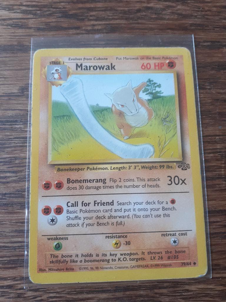 Pokémon kaart  Marowak 39/64 Jungle, Ophalen of Verzenden, Zo goed als nieuw, Losse kaart