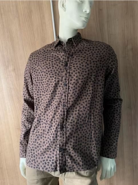 AllSaints overhemd luipaardprint Mt. XL 100% katoen, Bruin, Ophalen of Verzenden, Zo goed als nieuw, AllSaints