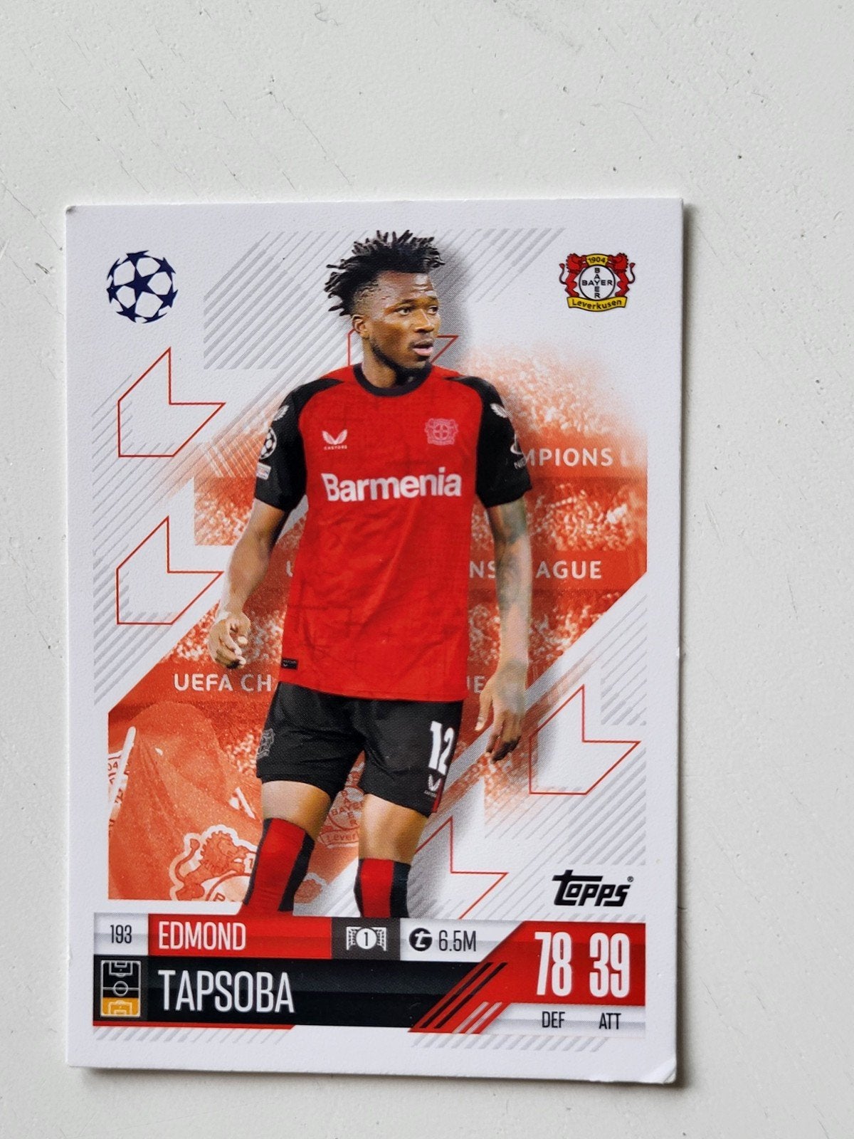 Edmond Tapsoba Topps Match Champions League Bayer Leverkusse, Ophalen of Verzenden, Zo goed als nieuw