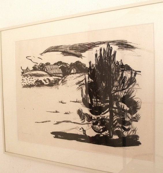 Jan Wiegers Litho Groninger ploeg Ameland, Origineel, Ophalen, Lithografie