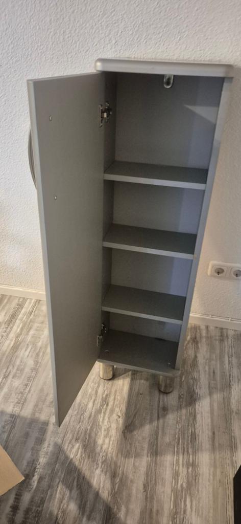 Malibu smalle kast met 4 planken, zilverkleurig, Ophalen of Verzenden