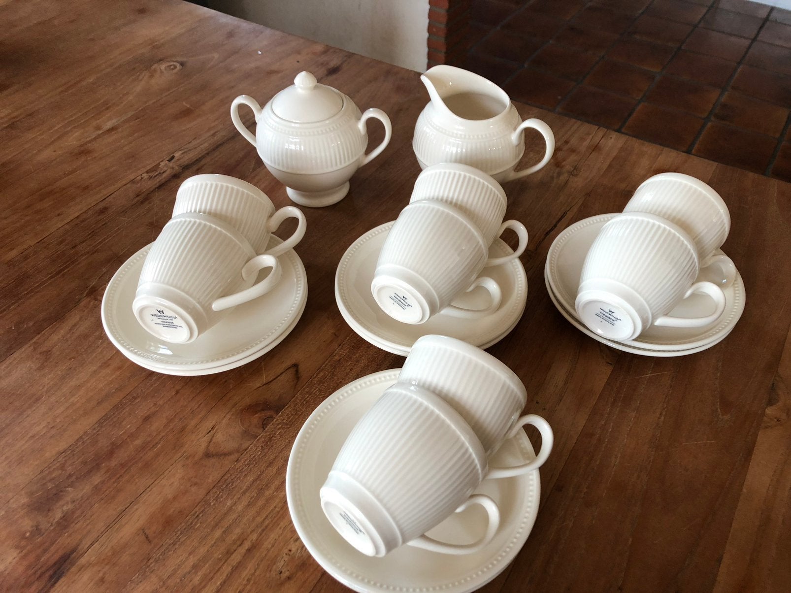 Wedgwood windsor suikerpot melkan en 8 kop met schotel, Huis en Inrichting, Keuken | Servies, Ophalen of Verzenden, Zo goed als nieuw