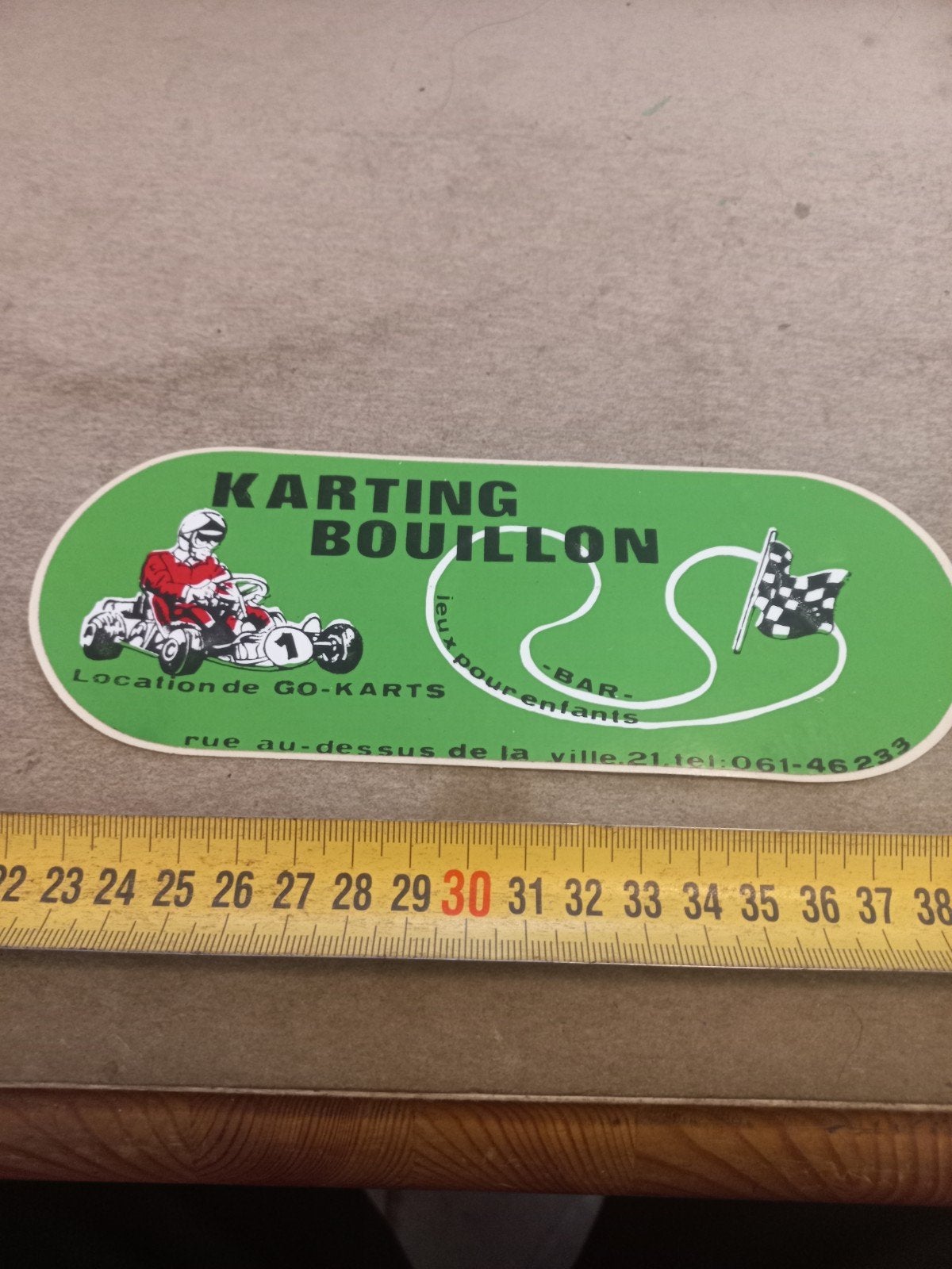Vintage Karting Bouillon Sticker - Zeldzaam verzamelobject, Ophalen of Verzenden, Gebruikt, Overige typen