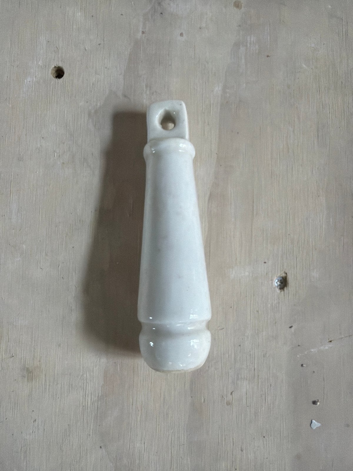 Antieke Porseleinen WC-trekker - Vintage Toilet Handvat, Ophalen of Verzenden