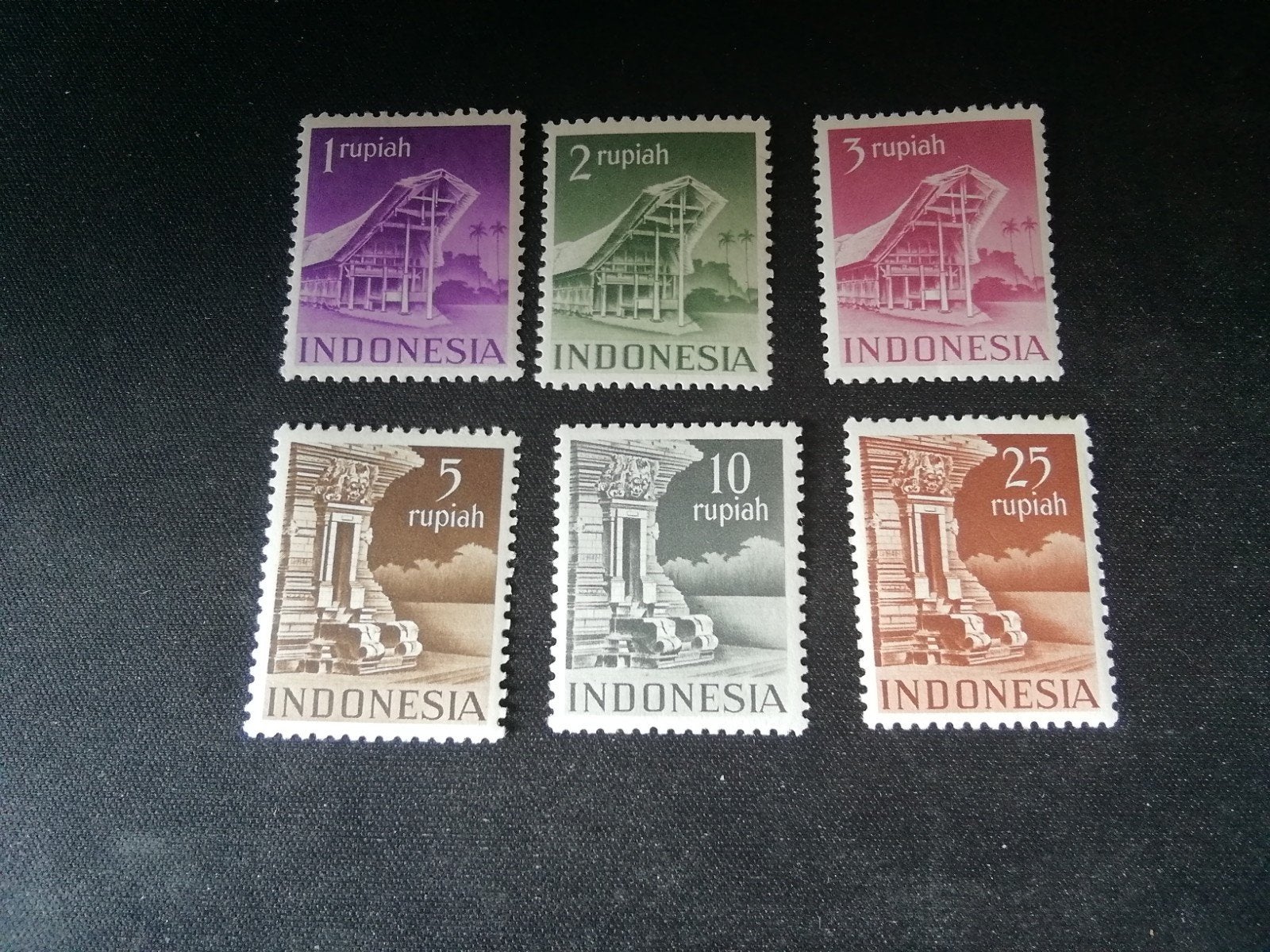 41 INDONESIA SERIE NR 383/388 ONGEBRUIKT MET ORGINELE GOM, Ophalen of Verzenden, Postfris, Zuidoost-Azië
