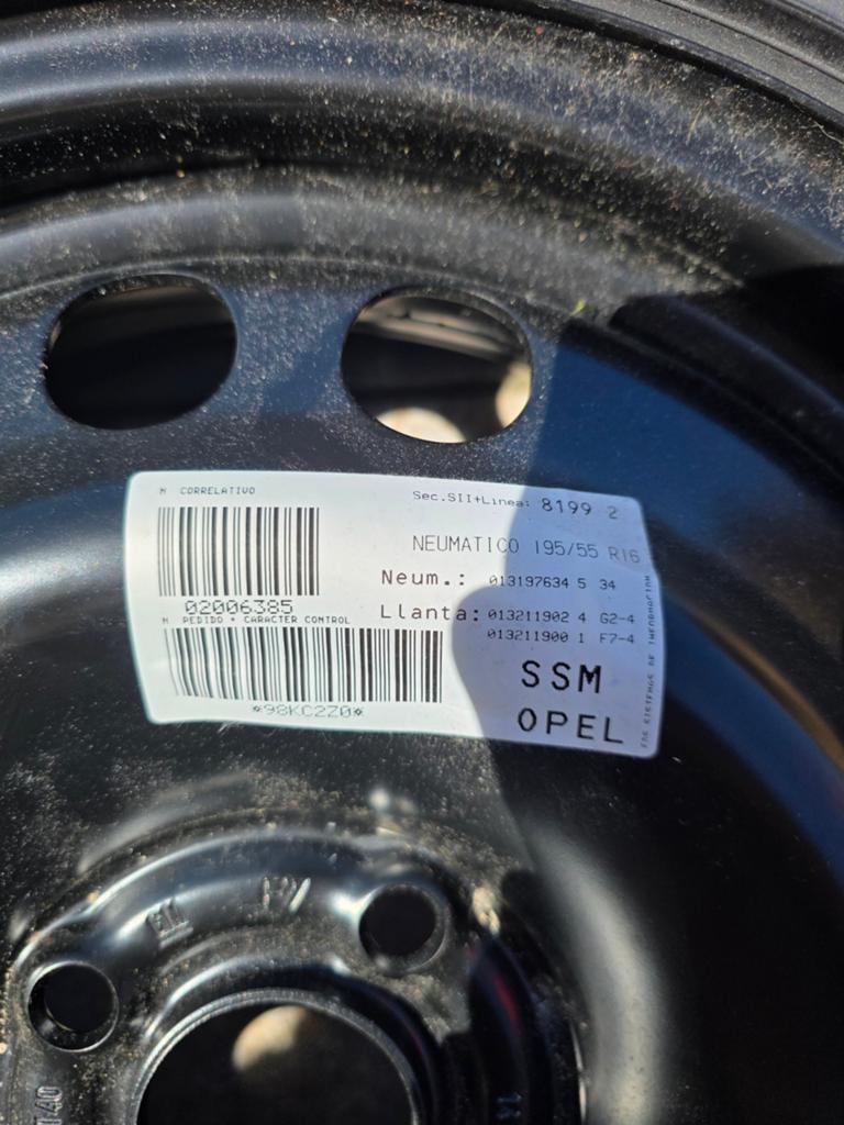 Reservewiel Opel 195/55 R16 - Nieuwstaat, Auto-onderdelen, 16 inch, Banden en Velgen, Nieuw, Ophalen of Verzenden