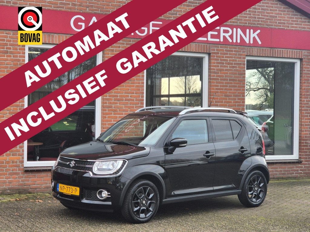 Suzuki Ignis 1.2 Stijl 90PK 5drs AUTOMAAT clima, cruise, nav, Auto's, Stof, Gebruikt, 4 cilinders, Zwart