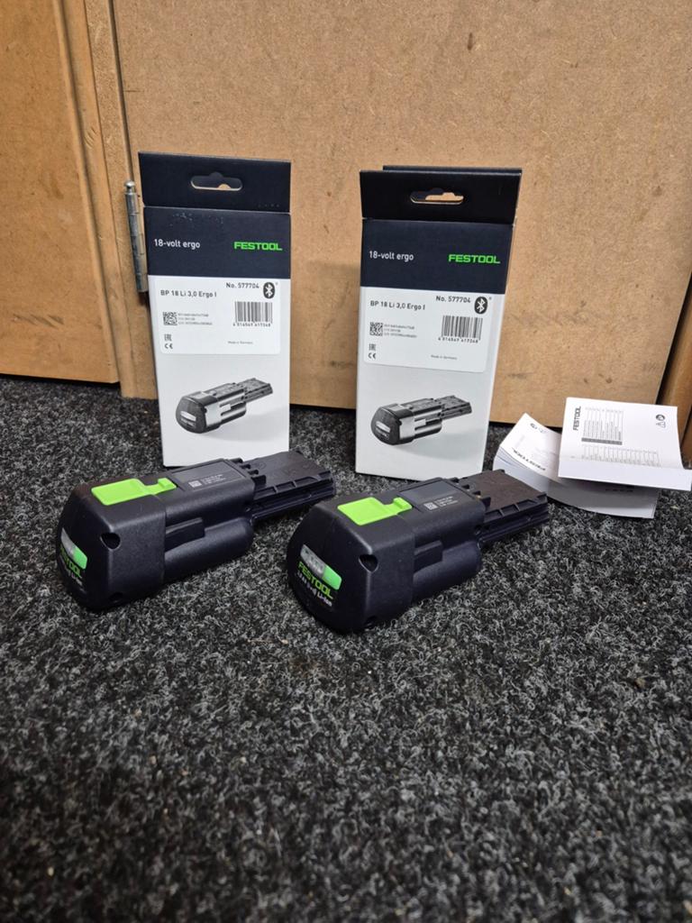 2 festool accu's 18v 3.0ah ergo nieuw, Ophalen of Verzenden, Nieuw