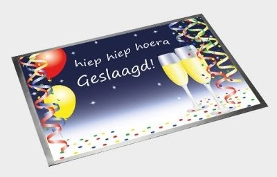Feestelijke deurmat geslaagd, Versiering, Nieuw, Ophalen of Verzenden, A