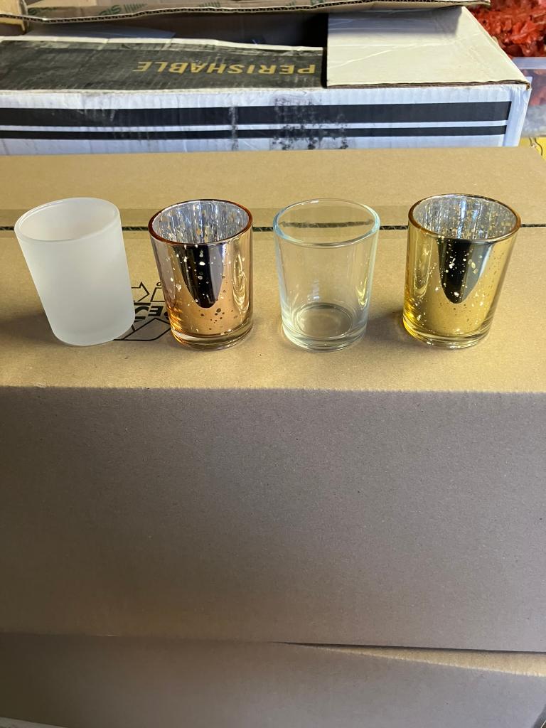 grote partij waxinelichtjes/shotglaasjes (4 soorten), Ophalen, Nieuw
