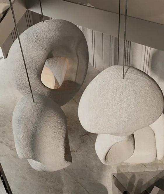 NIEUW Hanglamp Vide lamp hoog plafond Japandi Wabi Sabi, Ophalen, Nieuw, 75 cm of meer, Overige materialen