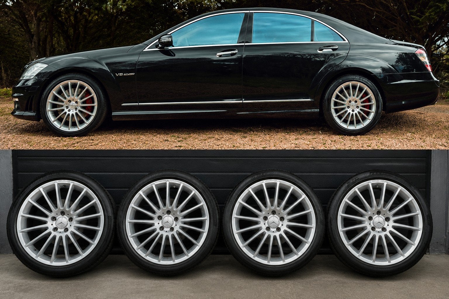 VERKOCHT !S63 w221 19 inch  originele velgen met banden, Auto-onderdelen, Banden en Velgen, Gebruikt, Banden en Velgen, Personenwagen