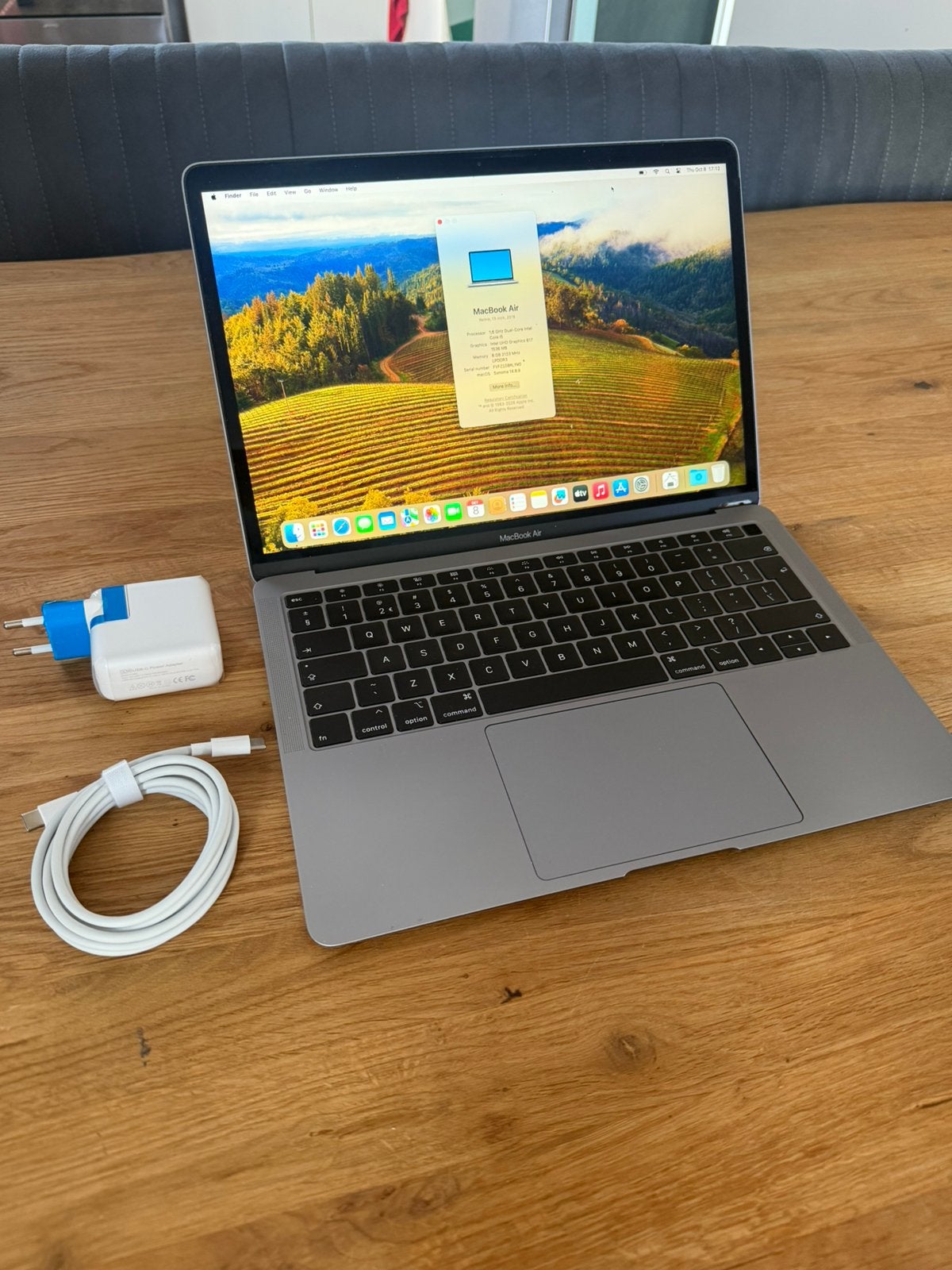 Macbook Air 2019 13” met 256GB SSD, 8GB Ram, nieuwe oplader!, Apple, Apple, 13 inch, Minder dan 2 Ghz