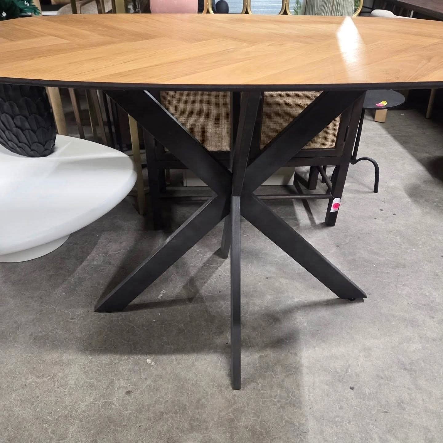 Bartafel Samyra Visgraat Teakhout 140 x 80 cm Lifestylefurn, Ophalen, ., Nieuw, .