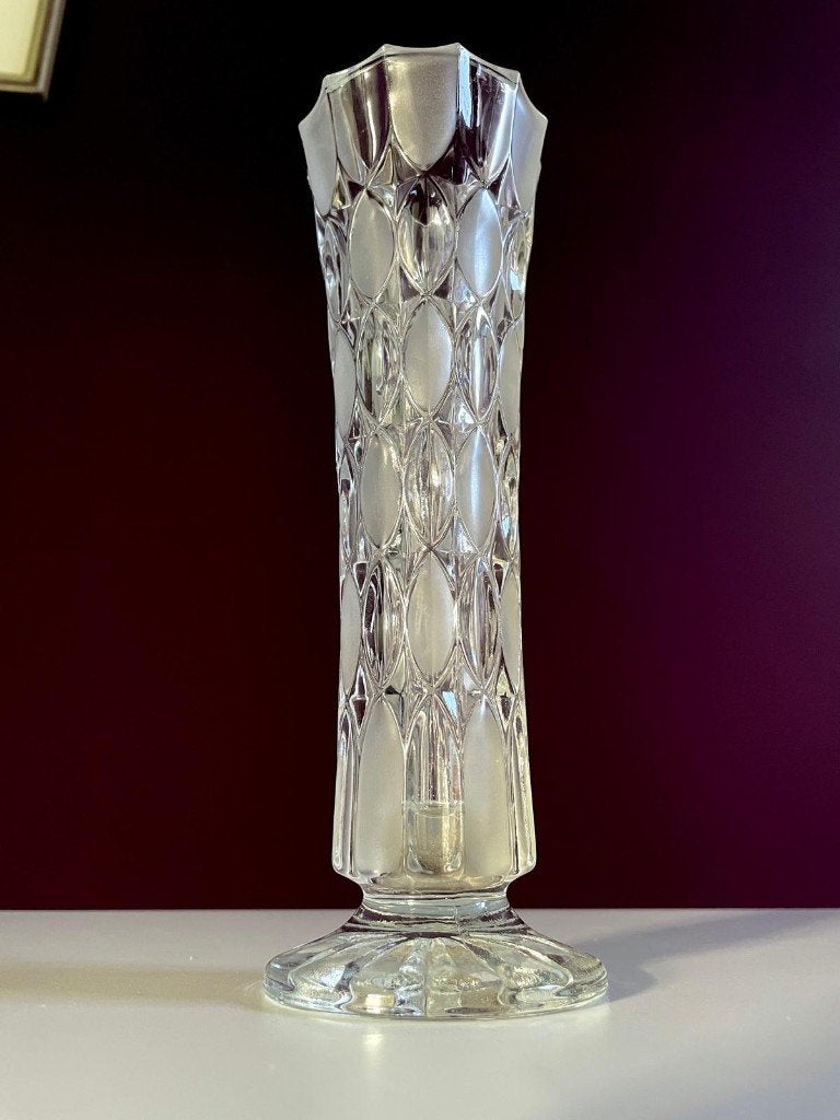 Vintage Nachtmann vaas - West-Germany, Overige kleuren, Ophalen of Verzenden, Minder dan 50 cm, Glas