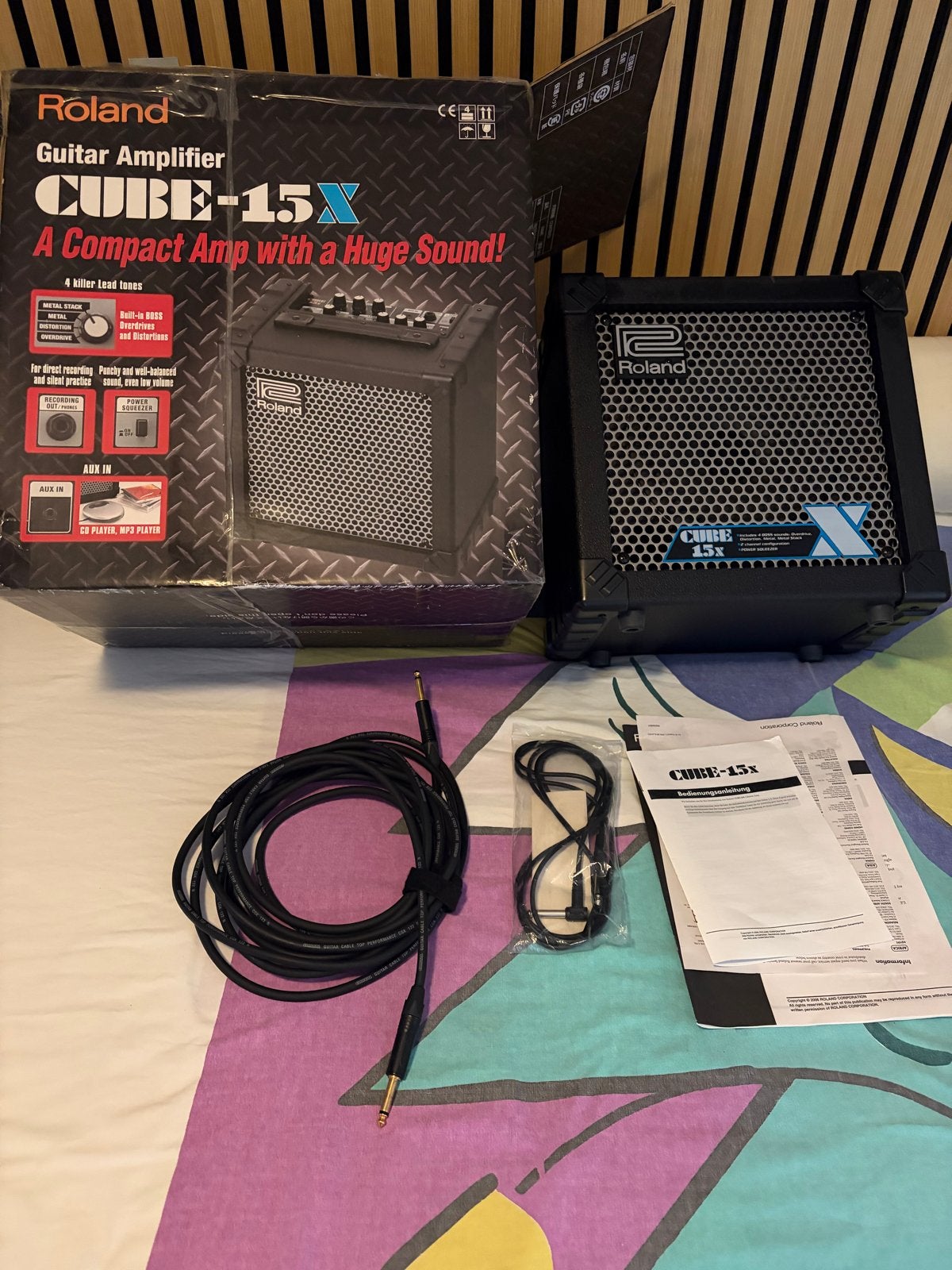 Roland Cube-15X Gitaarversterker - Compact en Krachtig, Ophalen of Verzenden, Zo goed als nieuw, Gitaar, Minder dan 50 watt