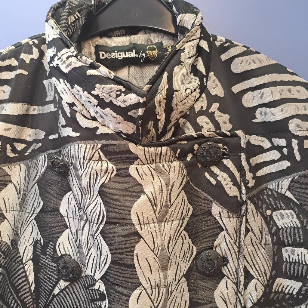 Desigual x Christian Lacroix winterjas zwart/zilver 44 46801, ., Zwart, Maat 42/44 (L), Ophalen of Verzenden