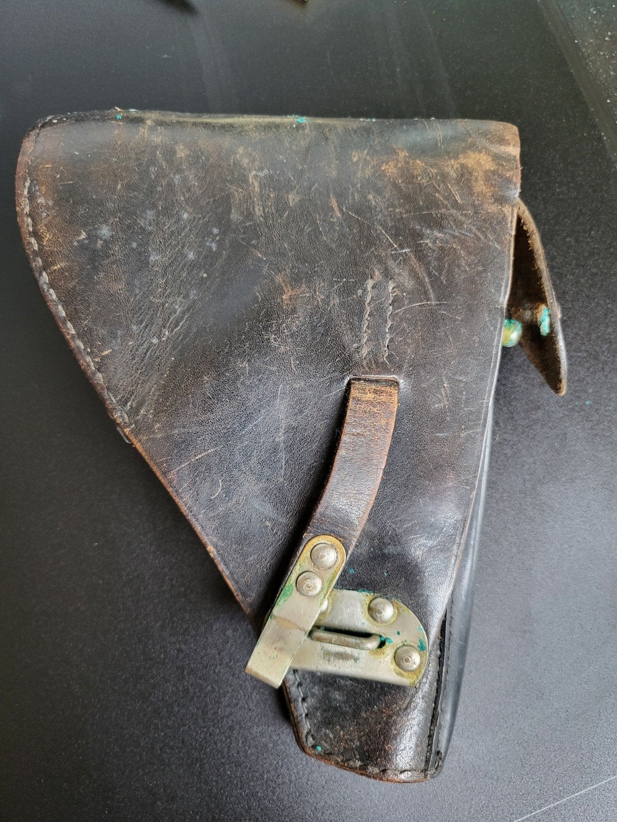 Origineel WO2 Duits Lederen Holster Femaru Model 37 (Pistole, Verzamelen, Militaria | Tweede Wereldoorlog, Ophalen of Verzenden