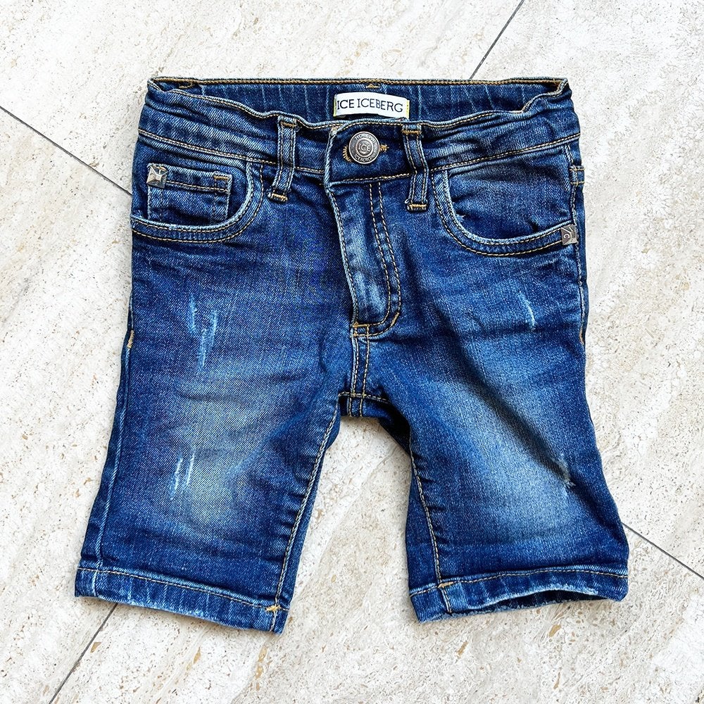 Mooie ICEBERG Jeans 1 - 00 (Maat 12M/cm.80) € 20,-, Broekje, Jongetje of Meisje, Ophalen of Verzenden, Zo goed als nieuw